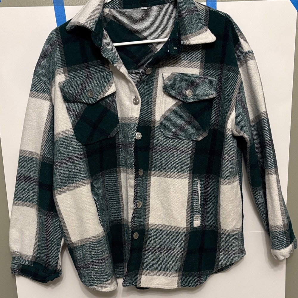 Plaid Button-Up Shacket